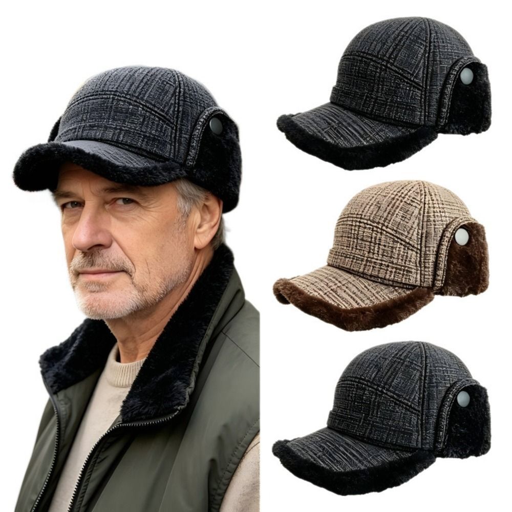 Trapper Hat Ear Flap - Fleece gevoerde oorkap platte muts winddicht