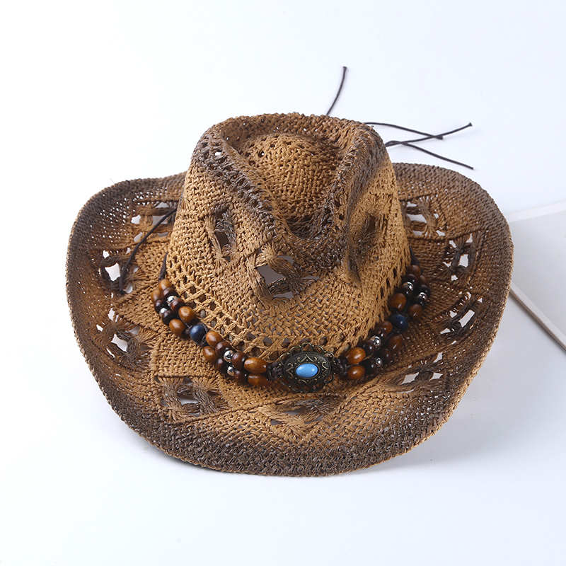 Cowboy Hat Straw - Spaanse retro cowboy strohoed lente zomer
