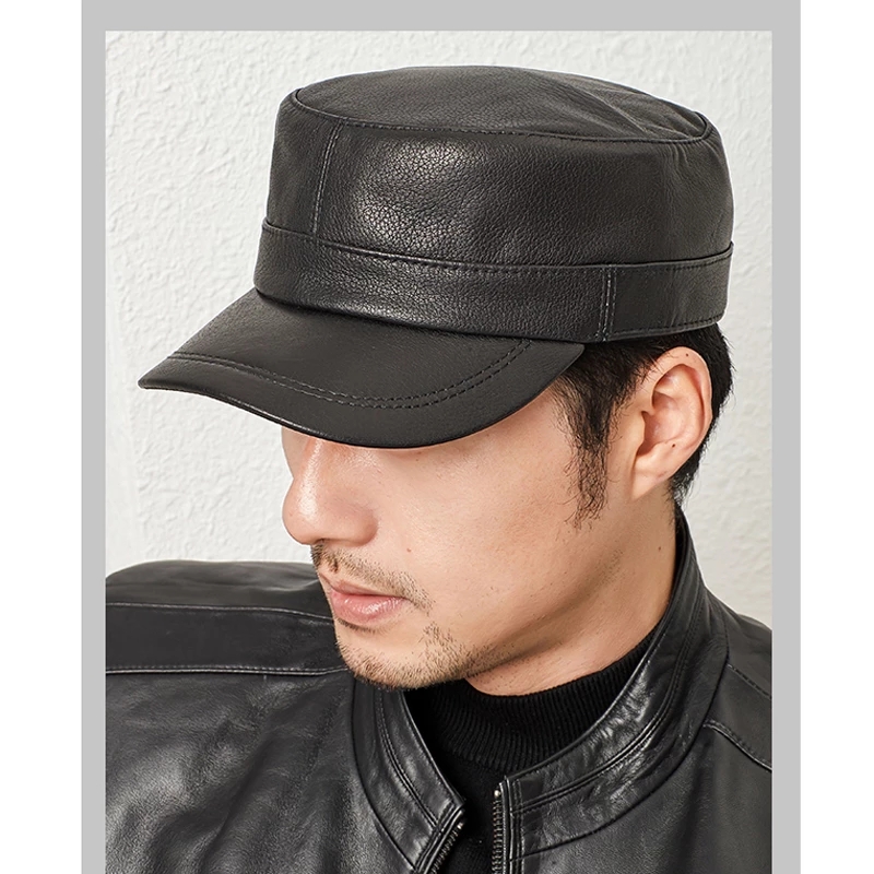 Baseball Cap Structured - Nieuwe 2026 Mannen Echt Leer Baseball