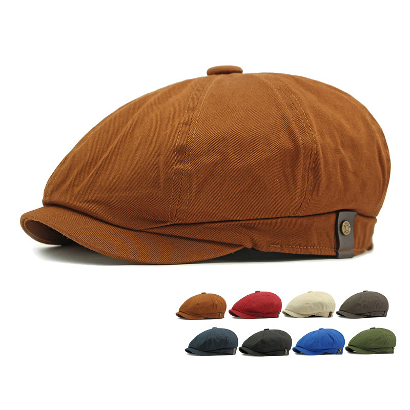 Newsboy Cap Ivy - Mistdawn Vintage katoenen krantenjongensmuts achthoekig verstelbaar