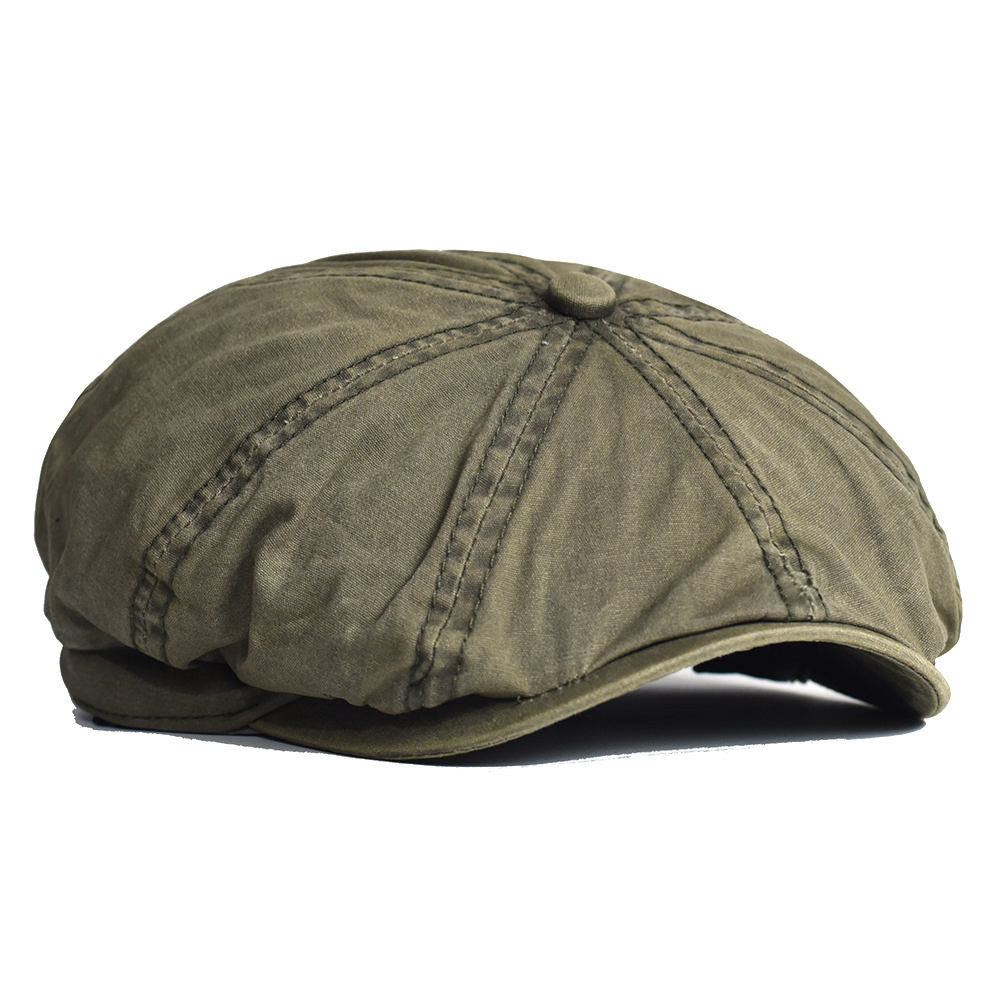 Dad Hat Cotton - Gewassen katoenen krantenjongenspet Peaky achthoekige hoed