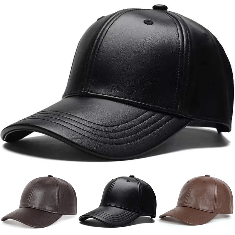 Unisex baseballcap van PU leer - Baseball Cap Structured recensie en prijs