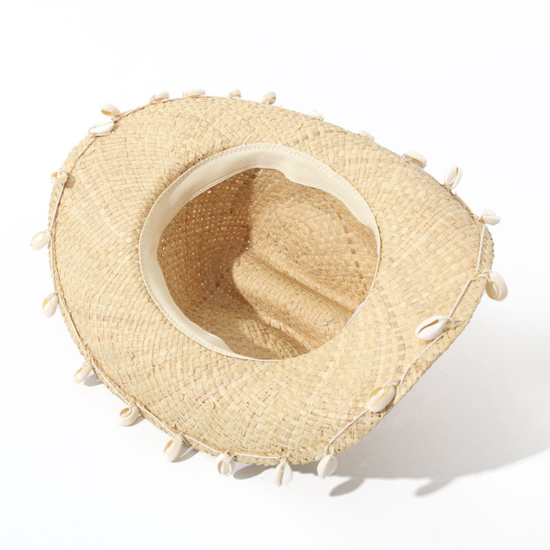 Strandhoed met schelpdecoratie - Cowboy Hat Straw recensie en prijs