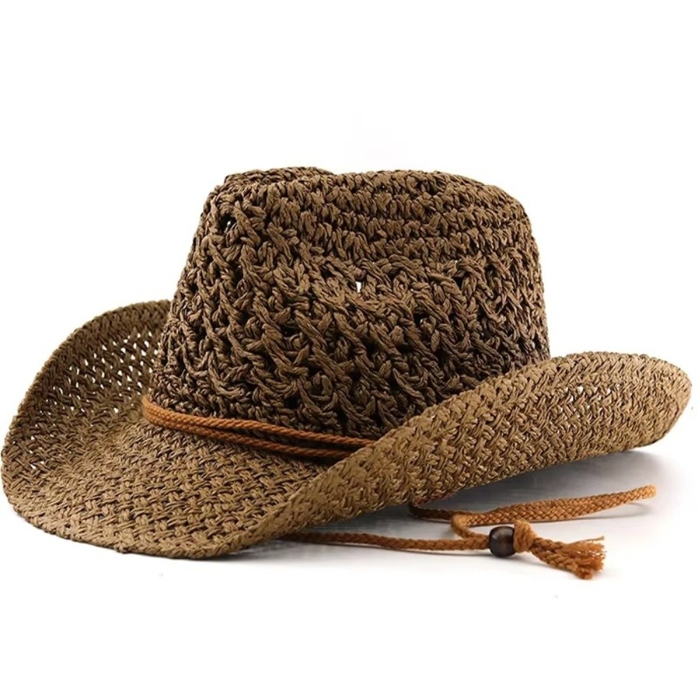 Retro brede rand zonnebrandcrè - Cowboy Hat Straw recensie en prijs