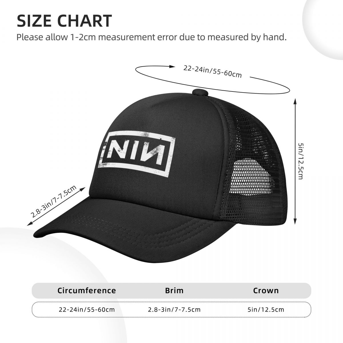 Nin Muziekband Mesh Baseball C - Trucker Cap Mesh recensie en prijs